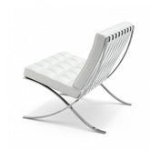 Mies Barcelona Pavilion Chair | Premium Leather in Elegant White